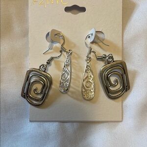 Elegant Silver Swirl Earrings